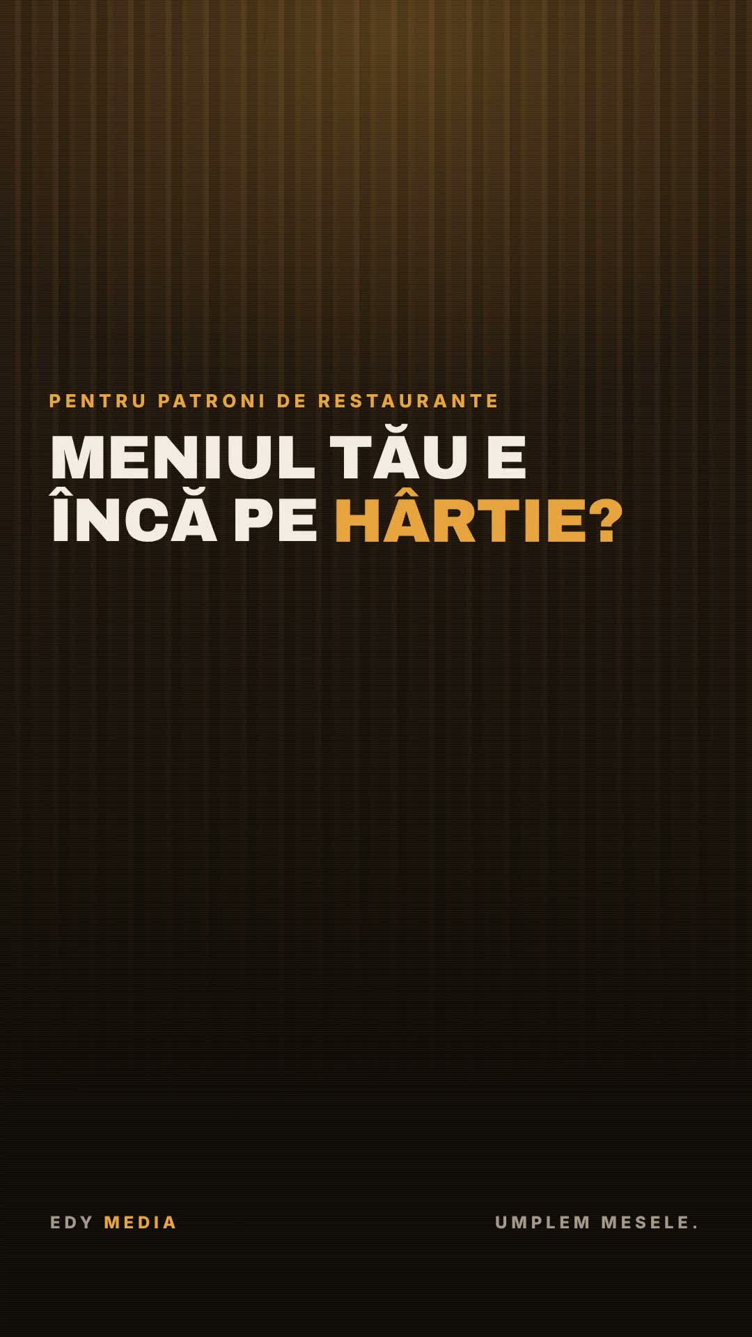 Meniul tău e încă pe hârtie?